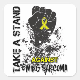 Adesivo Quadrado Tome um suporte contra o Sarcoma de Ewing