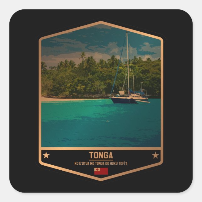 Adesivo Quadrado Tonga (Frente)