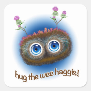 Adesivo Quadrado 'Toots Haggis escocês das buzinas