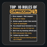 Adesivo Quadrado Top 10 Rules Of Capricorn, Capricorn Facts Traits<br><div class="desc">Top 10 Rules Of Capricorn,  Capricorn Facts Traits</div>