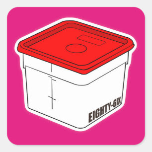 Adesivo Quadrado Topo vermelho