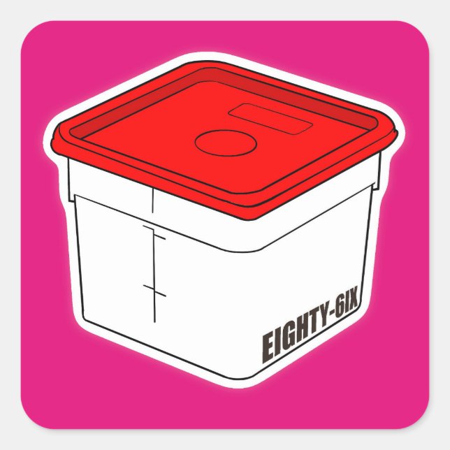 Adesivo Quadrado Topo vermelho (Frente)