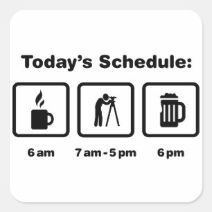 Adesivo Quadrado Topógrafo da terra