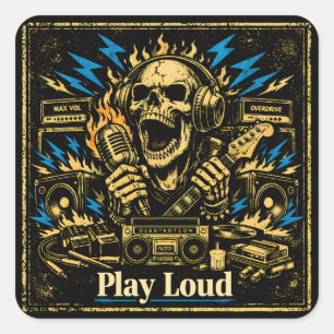 Adesivo Quadrado Toque Alto – Rebelião Musical Volume Acima