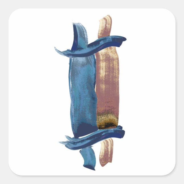 Adesivo Quadrado Torá de Cor da Água (Frente)