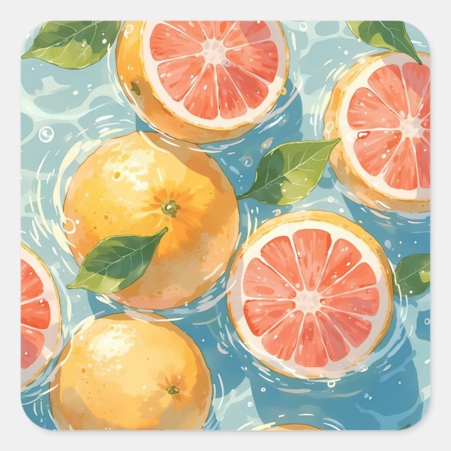 Adesivo Quadrado Toranja (Frente)