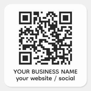 Adesivo Quadrado Tornar suas próprias informações de código QR pers
