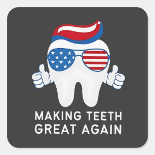 Adesivo Quadrado Torne o Excelente dos dentes novamente em 4 de jul