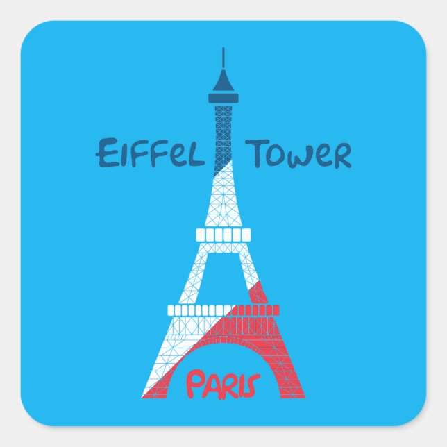 Adesivo Quadrado Torre Eiffel (Frente)