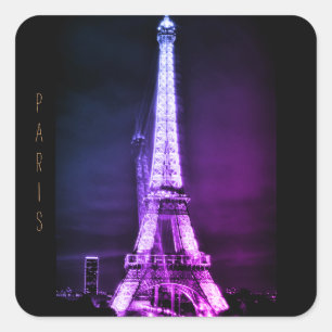 Adesivo Quadrado Torre Eiffel & Arte Surrealista Paris / amor Franç