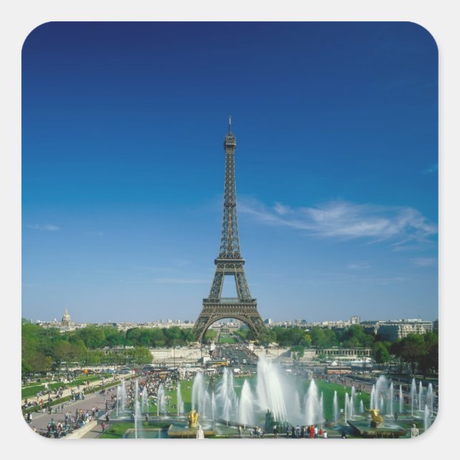 Adesivo Quadrado Torre Eiffel, Paris, França (Frente)