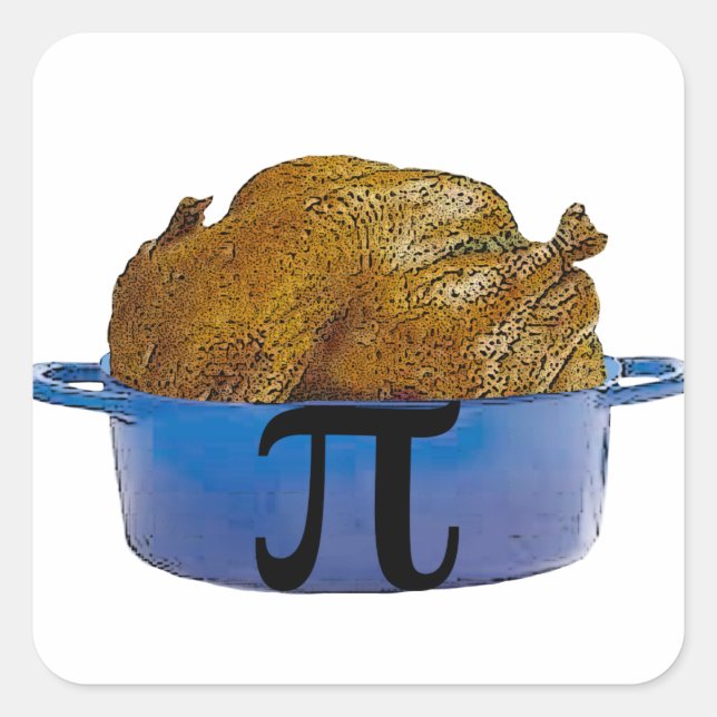 Adesivo Quadrado Torta de Frango na Panela (Frente)
