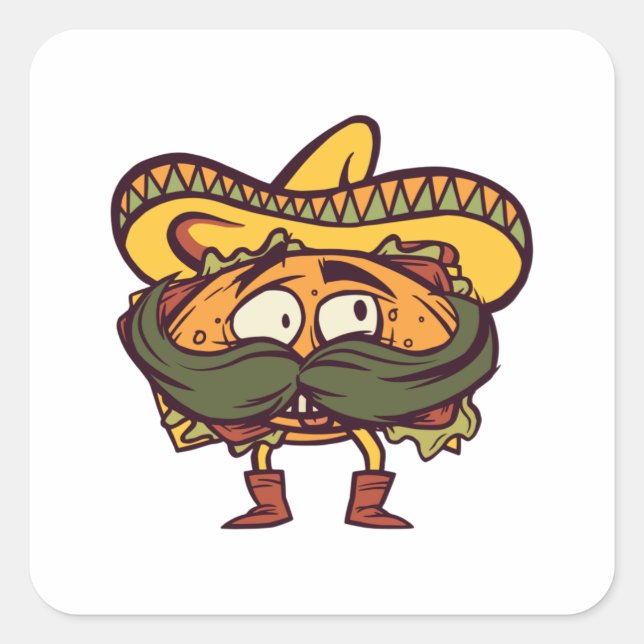 Adesivo Quadrado Torta mexicana (Frente)