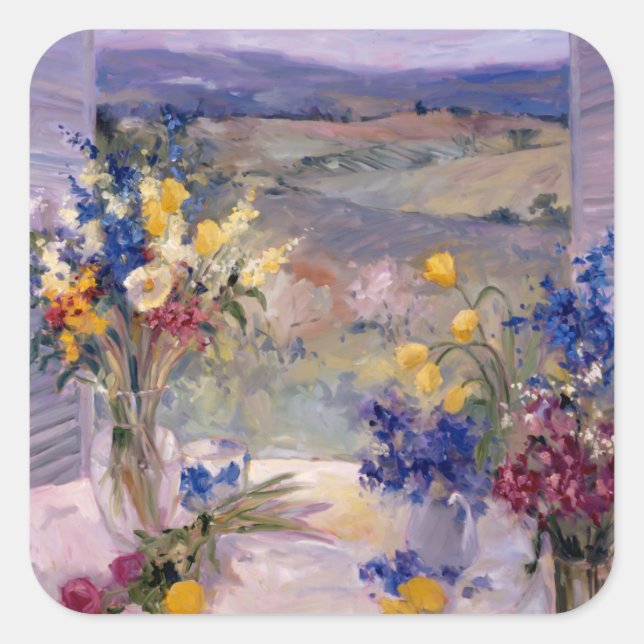 Adesivo Quadrado Toscany Floral (Frente)