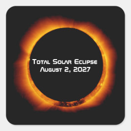 Adesivo Quadrado Total Solar Eclipse of the Century 2027