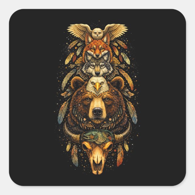 Adesivo Quadrado Totem Ascendente (Frente)