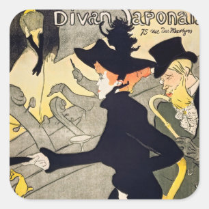 Adesivo Quadrado Toulouse-Lautrec - Divã Japonês