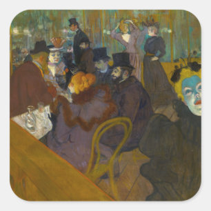 Adesivo Quadrado Toulouse-Lautrec - No Rouge