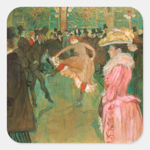 Adesivo Quadrado Toulouse-Lautrec - No Rouge, A Dança