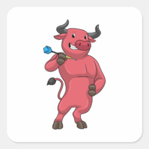 Adesivo Quadrado Touro nas Trevas com Dart