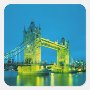 Adesivo Quadrado Tower Bridge, Londres, Inglaterra 3