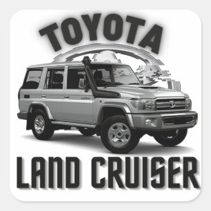 Adesivo Quadrado Toyota Land Cruiser VDJ76 Off-Road Car