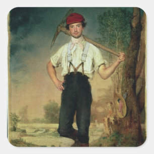 Adesivo Quadrado Trabalhador, 1848