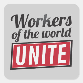 Adesivo Quadrado Trabalhadores da UNITE mundial