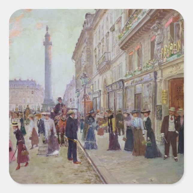 Adesivo Quadrado Trabalhadores que saem do Maison Paquin (Frente)