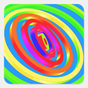 Adesivo Quadrado Trabalho de arte abstrato