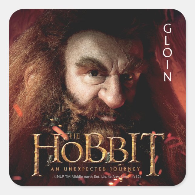 Adesivo Quadrado Trabalho de arte da Edição Limitada: Gloin (Frente)