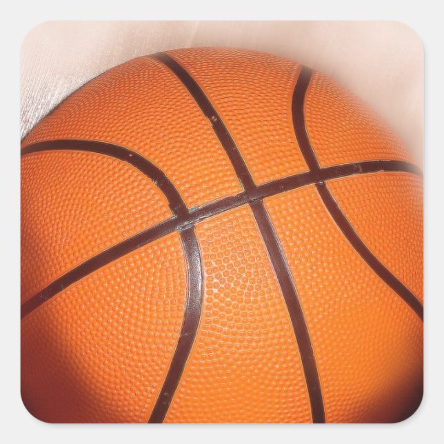 Adesivo Quadrado Trabalho de arte de basquetebol (Frente)