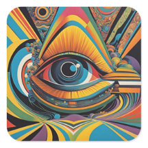 trabalho de arte psicodélico Horror Vacui 1960