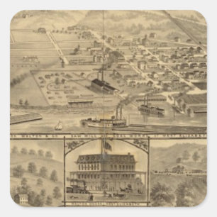 Adesivo Quadrado Trabalhos de carvão de Joseph Walton