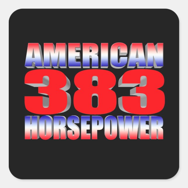 Adesivo Quadrado traçador chevy 383 (Frente)