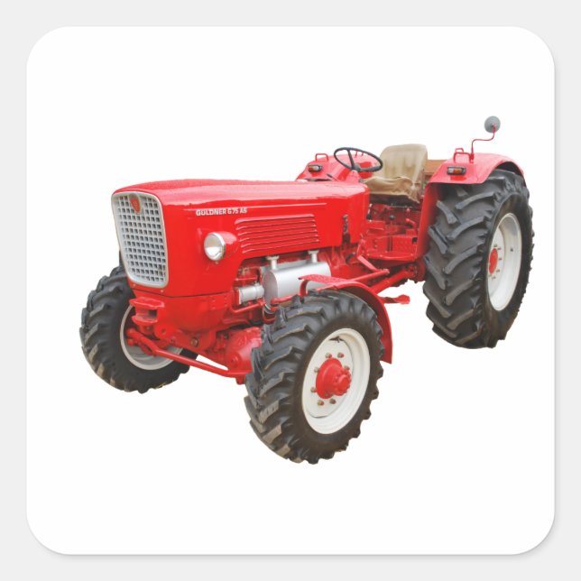 Adesivo Quadrado Tractor velho Güldner g 75 ÁS (Frente)