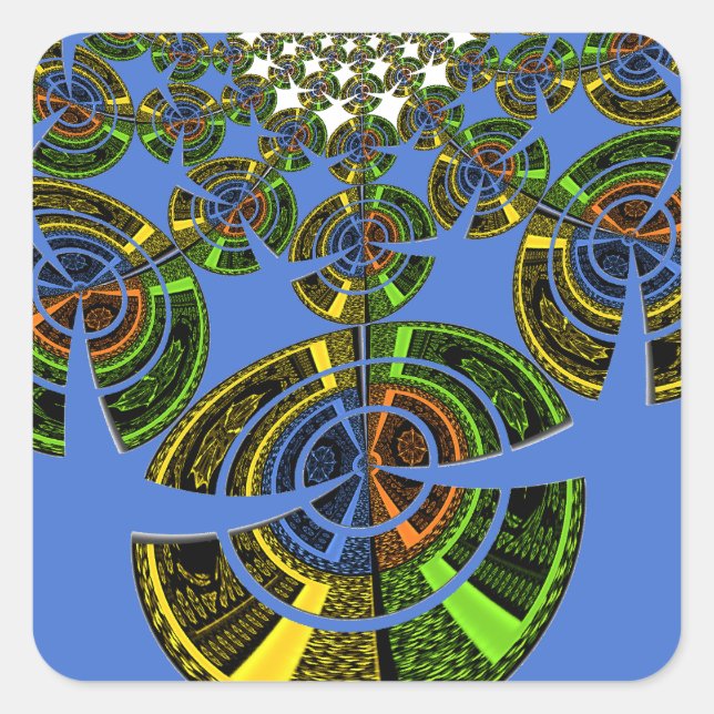 Adesivo Quadrado tradição azul (Frente)