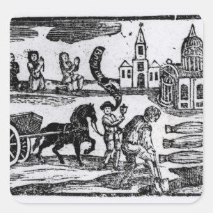 Adesivo Quadrado Traga para fora seu morto, o grande praga de 1665