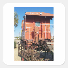 Adesivo Quadrado Train Caboose