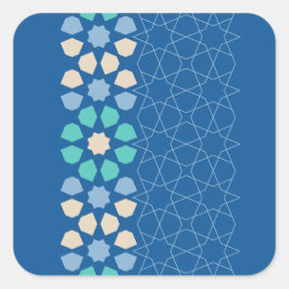 Adesivo Quadrado Tranquilidade azul turquesa