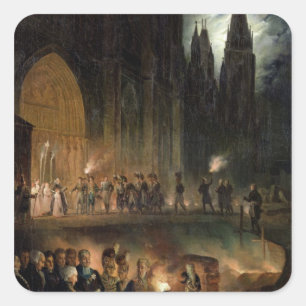 Adesivo Quadrado Transferindo os Ossos da Família Real