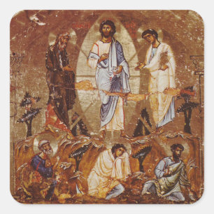 Adesivo Quadrado Transfiguração do Cristo Ícone Cristão Ortodoxo