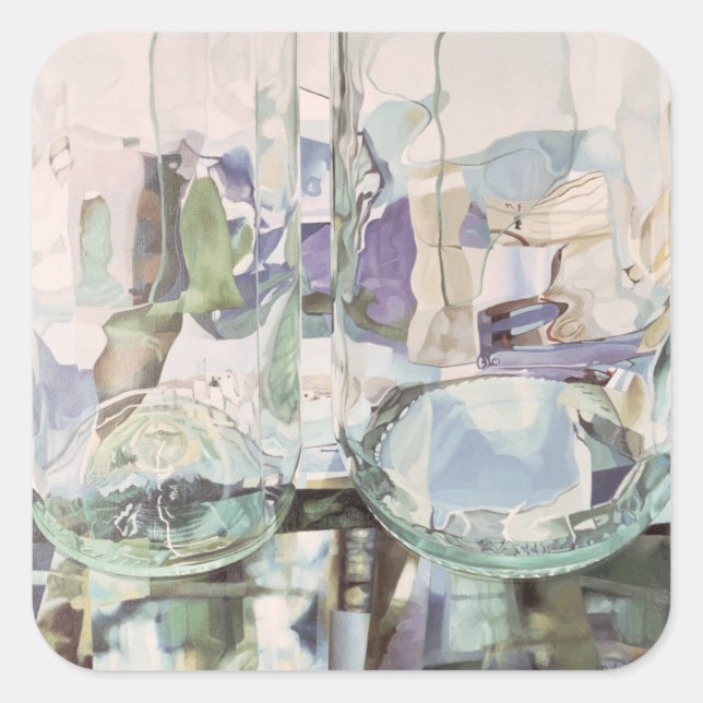 Adesivo Quadrado Transparência Verde (Frente)