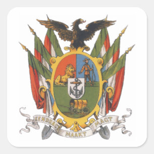 Adesivo Quadrado Transvaal Wapen