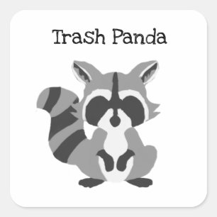 Adesivo Quadrado Trash Panda
