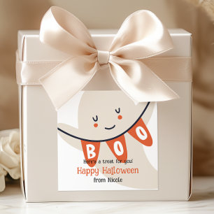 ADESIVO QUADRADO TRATAMENTO DE CRIANÇAS COM BOO BOO FANTASMA
