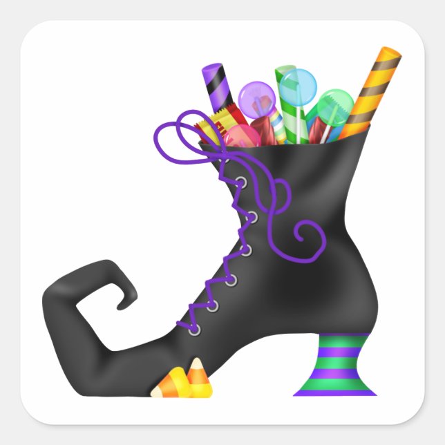 Adesivo Quadrado Tratamentos de Halloween - SRF (Frente)