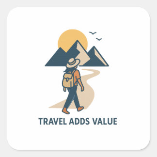 Adesivo Quadrado Travel adds value
