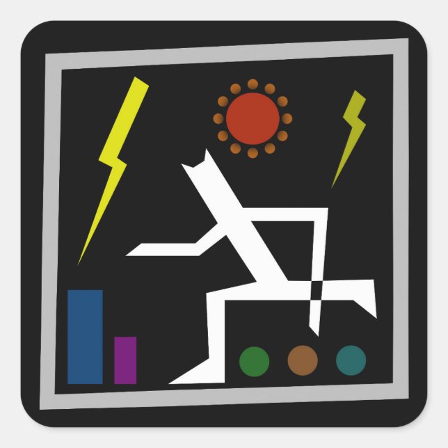 Adesivo Quadrado Travesseiro decorativo Frantic Shelter Abstrato V2 (Frente)