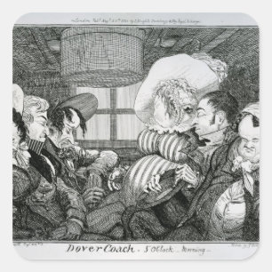 Adesivo Quadrado Treinador de Dôvar, manhã de 5 horas